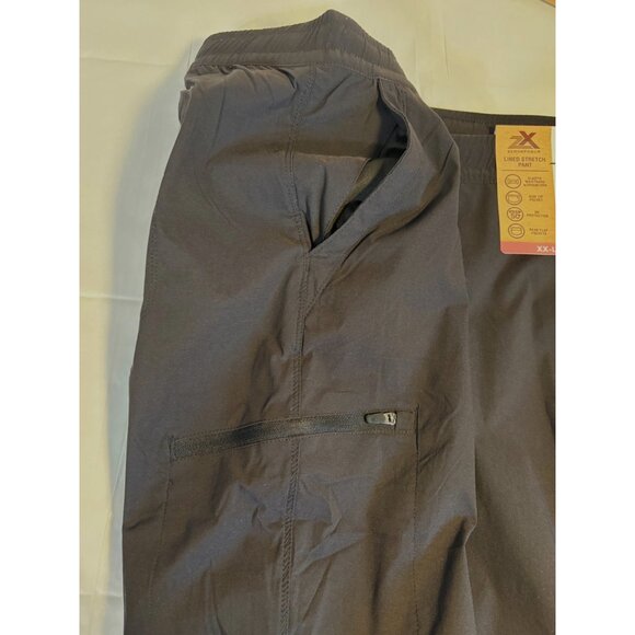 Zeroxposur Lined Stretch Pants Men's XXL Black Elastic Waistband Side Zip Pocket - Picture 6 of 11